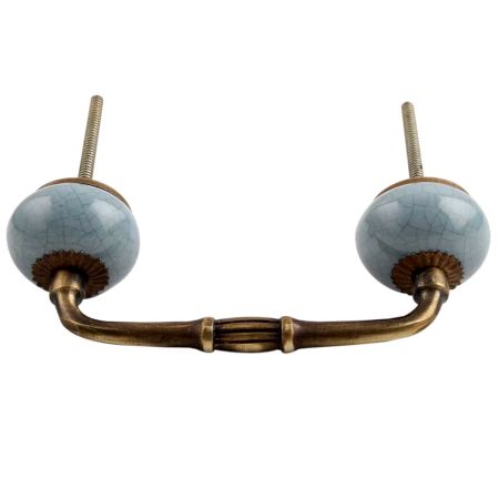 Grey Crackle Ceramic Bridge Handle